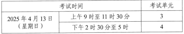 ​2025年4月湖南省自考考试安排
