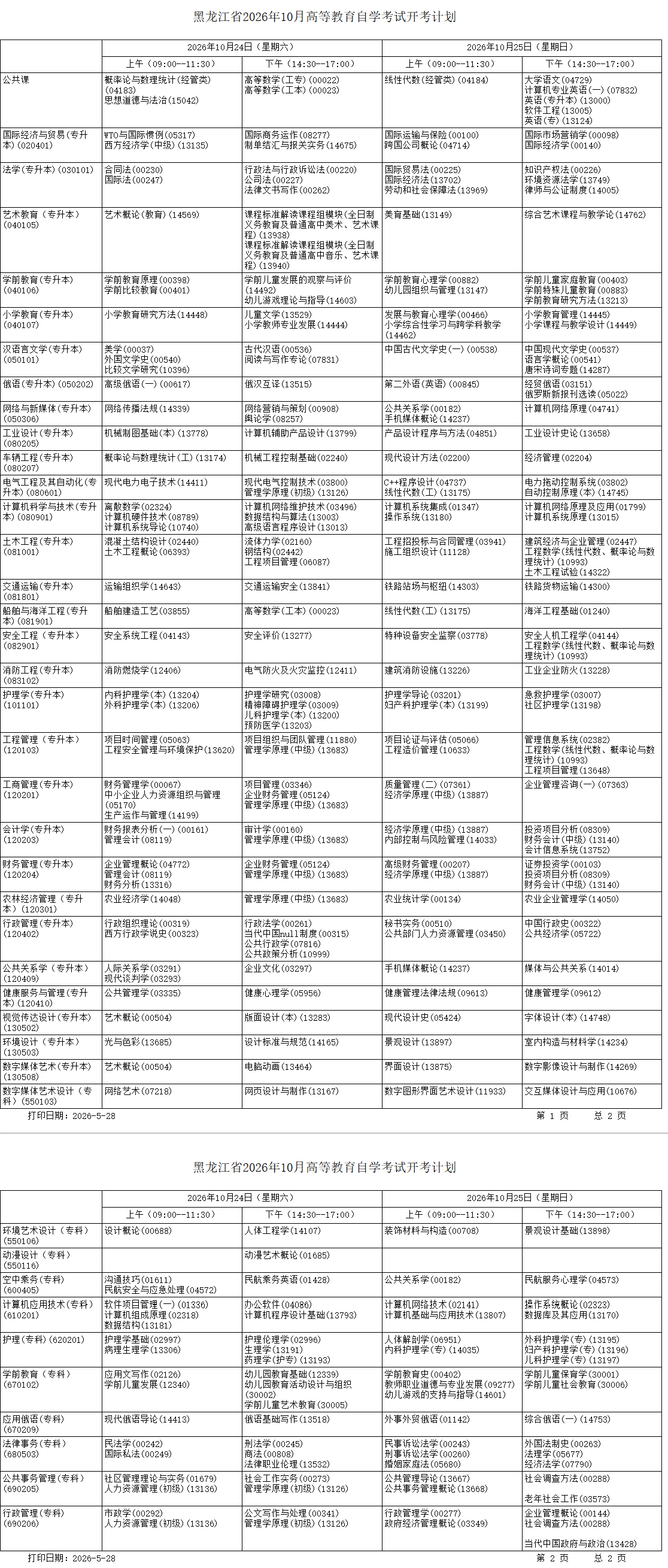 2026年黑龙江自考报名规则、报考流程及全年开考专业完整计划